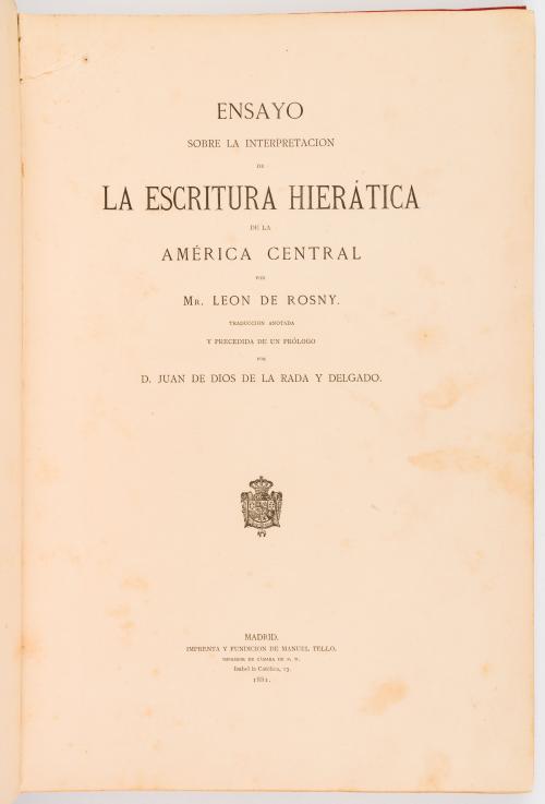 Rosny, León de : Ensayo sobre la interpretación de la escri