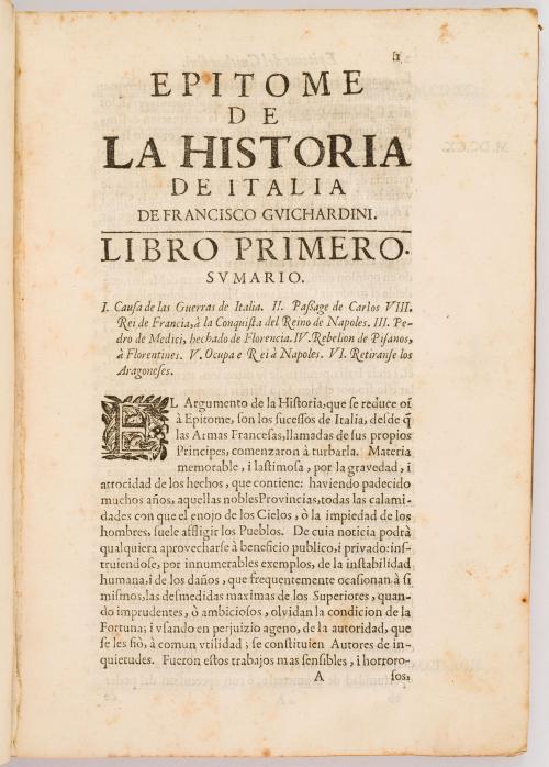 Guicciardini, Francesco : Historia de Italia