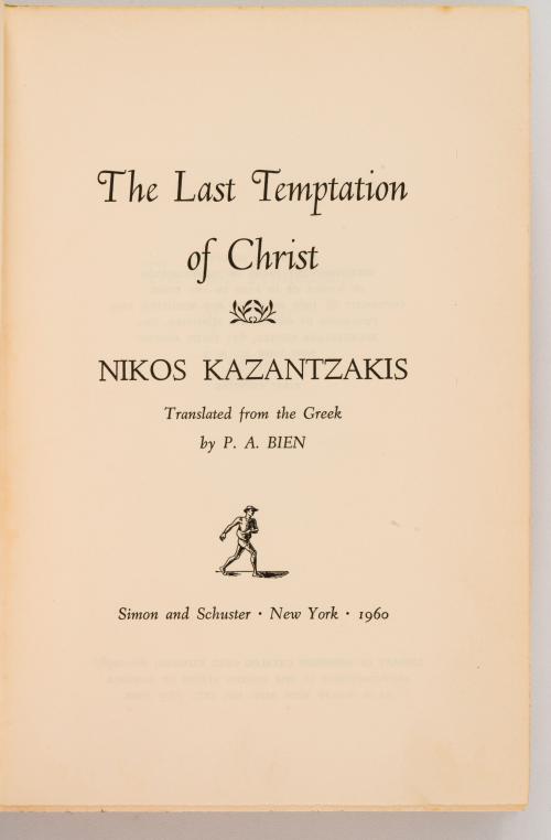 Kazantzakis, Nikos : The last temptation of Christ