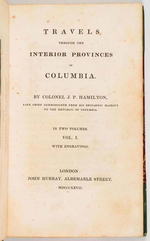 Hamilton, J. P. : Travels Through the InteriorProvinces of