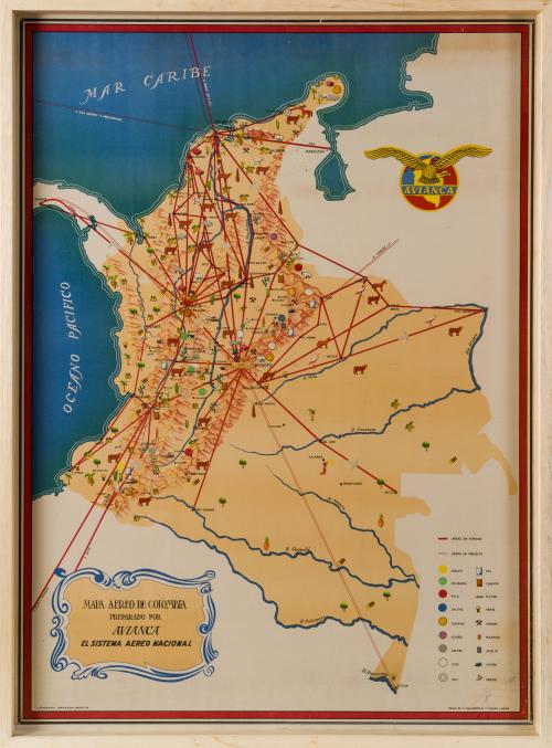 Avianca : Mapa aéreo de Colombia