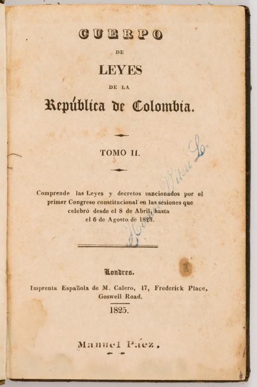 VV.AA : Cuerpo de Leyes de la República de Colombia. Tomos