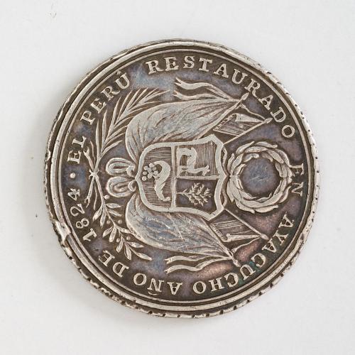 Moneda de Plata Bolívar - Ayacucho (1824)