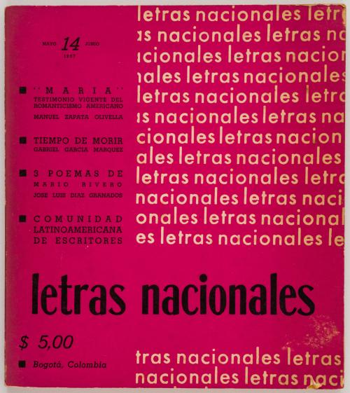 García Márquez, Gabriel : Letras Nacionales / Revista ECO.