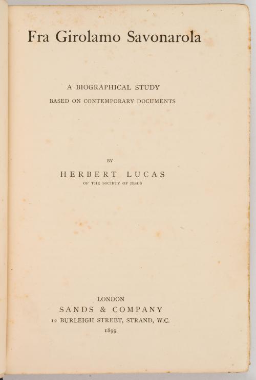 Historia de Fra Girolamo Savonarola 1744-1913.21 títulos