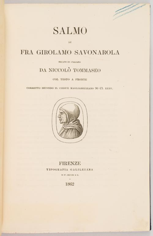 Historia de Fra Girolamo Savonarola 1744-1913.21 títulos