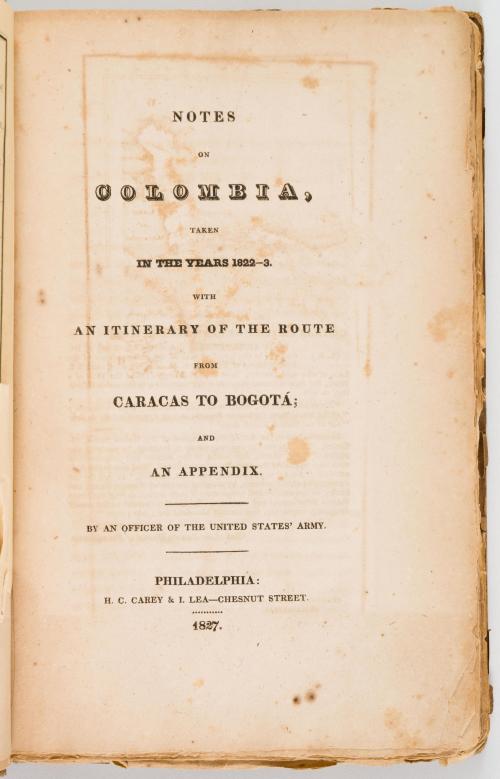 Bache, Richard : Notes on Colombia: taken in the years 1822