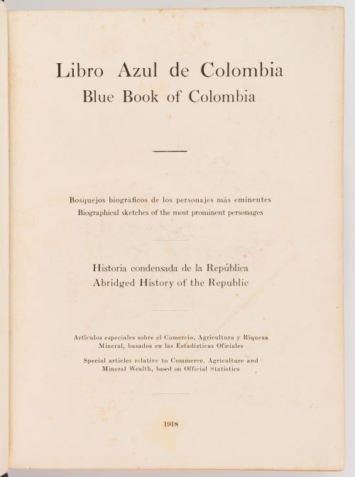 Posada Callejas, Jorge : Libro Azul de Colombia