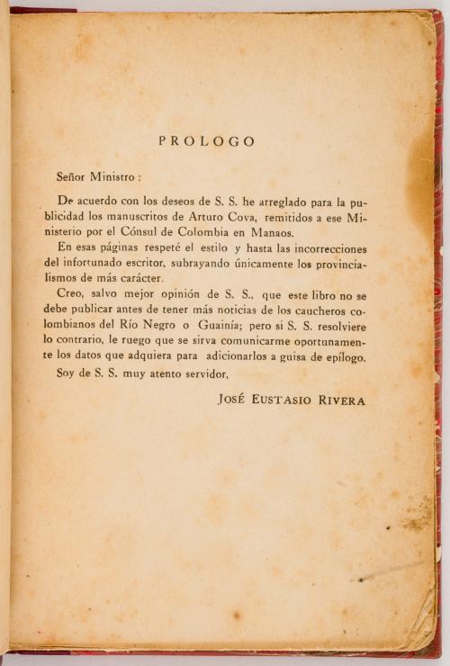 Rivera, José Eustasio : La Vorágine [2da ed. corregida]